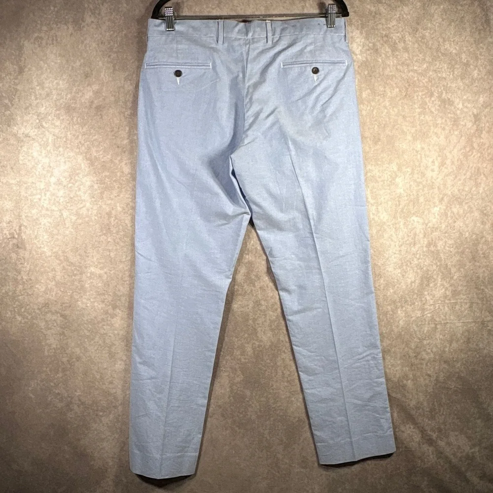 J.Crew Dress Pants Mens 31x30 Blue Bowery Slim Fit Oxford‎ Cotton Chinos Preppy